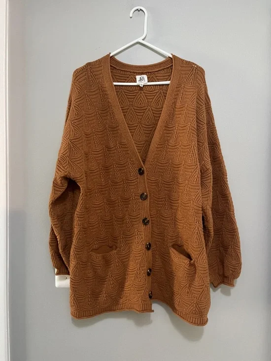 Anthropologie dRA Los Angeles Cozy Textured Knit Button-Front Cardigan - Picture 2 of 8